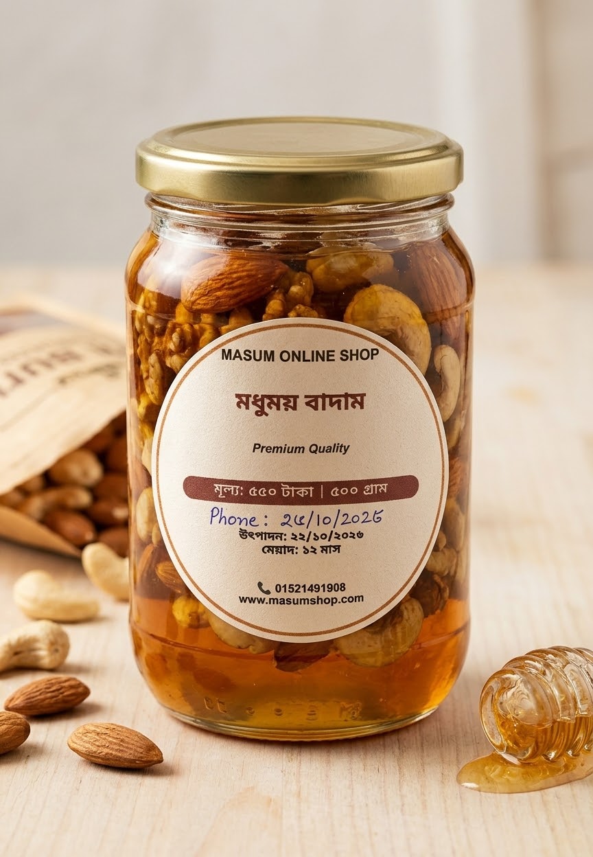 প্রিমিয়াম এনার্জি বুস্টার হানি নাটস (৫০০ গ্রাম)