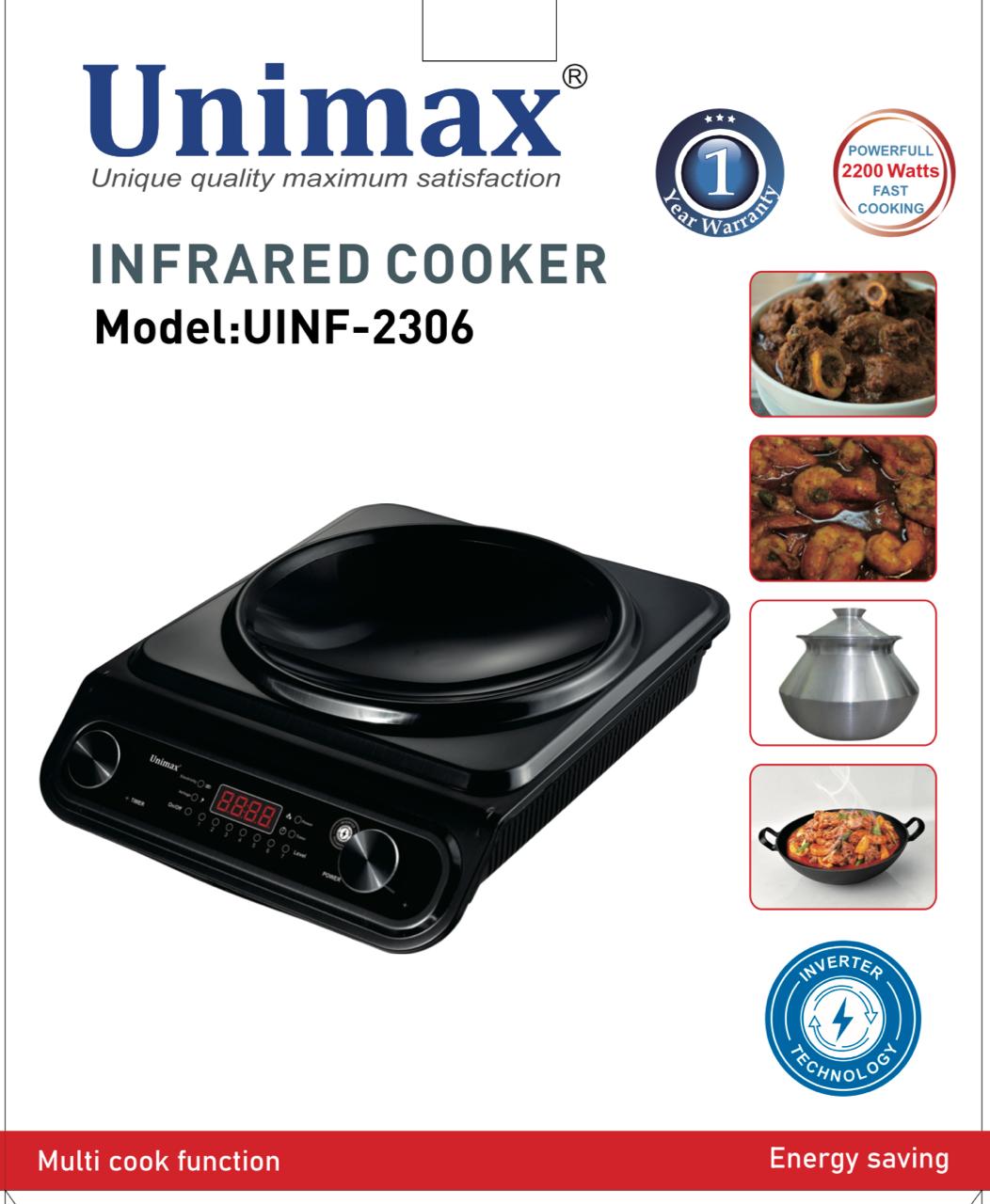 Unimax Infrared Cooker | UINF-2306